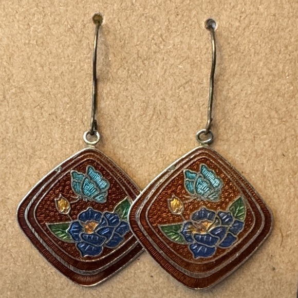 Jewelry - Cloisonné Drop Earrings